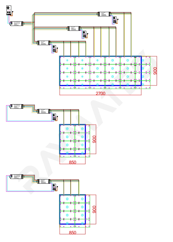 Wiring Diagram for RGBCW 5-in-1 LED Sheet