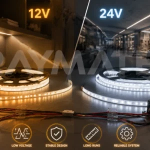 LED Strip Voltage Drop: 12V vs 24V for Commercial Lighting